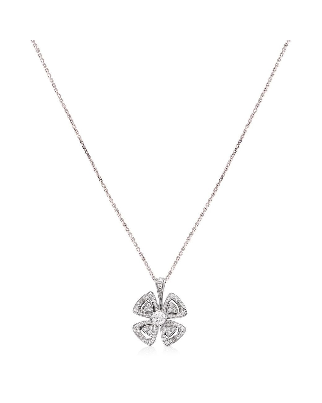 BVLGARI Metallic Fiorever 18 Kt Diamond Necklace
