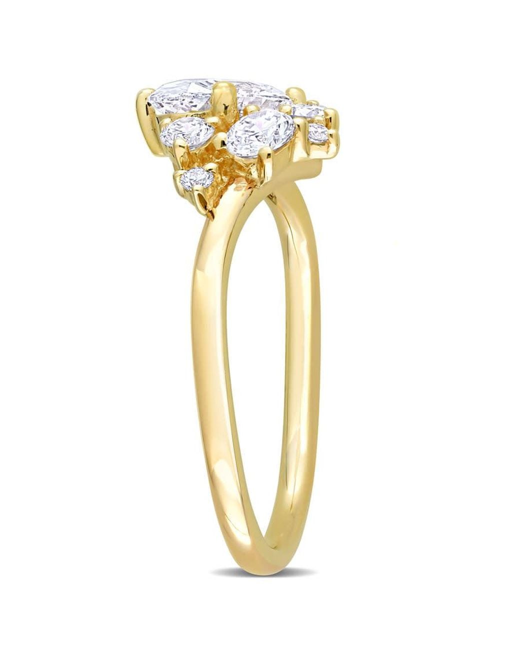 Created Forever Metallic 1 1/3 Ct Tw Oval & Round Lab Created Diamond Ring for men