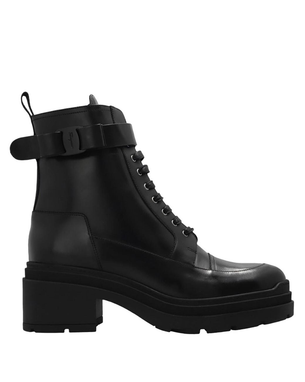 Ferragamo Black Ferragamo Ladies Lober Ankle Boots