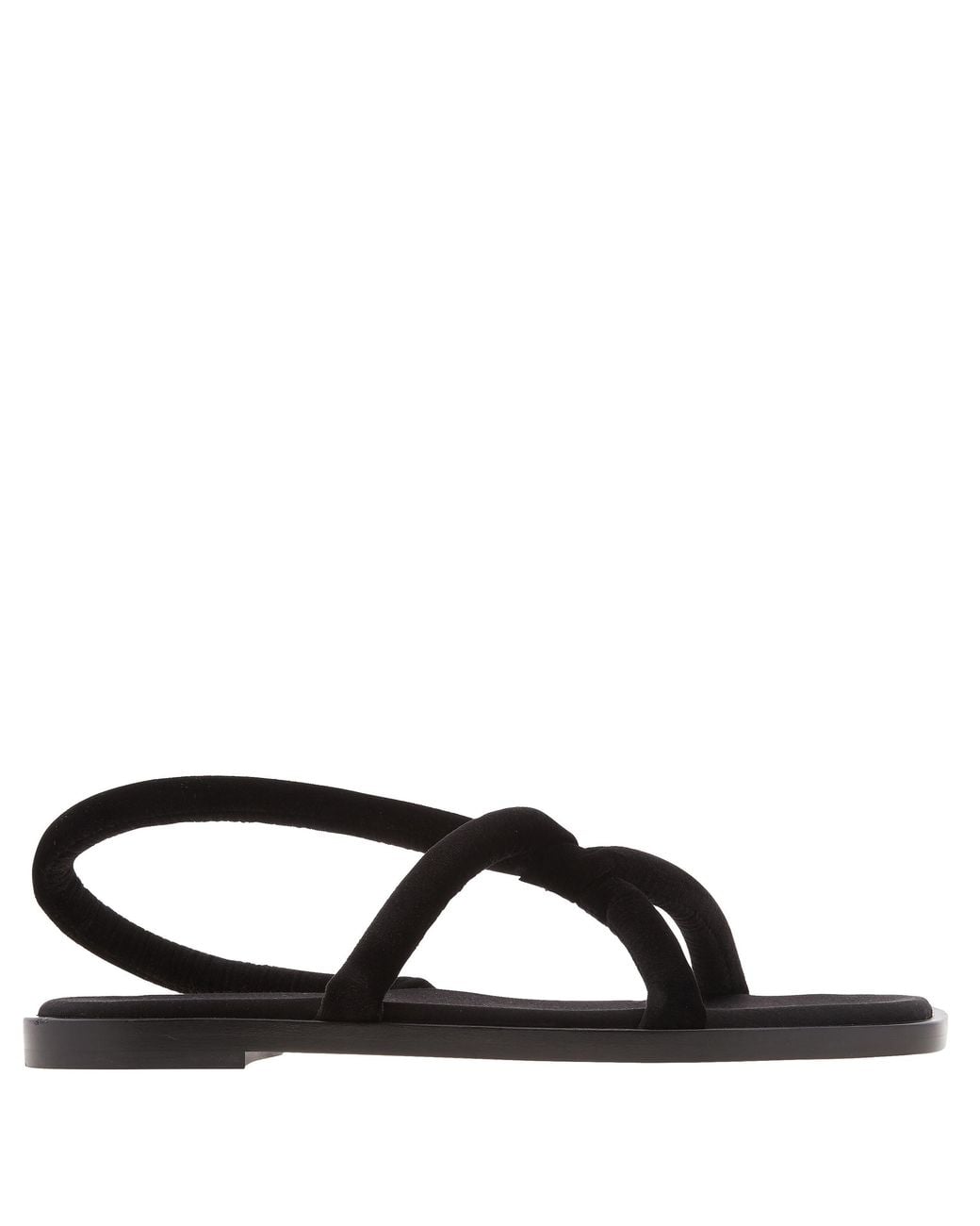 Ferragamo Black Ferragamo Floriane Knotted Strap Flat Sandals, Size 7 C