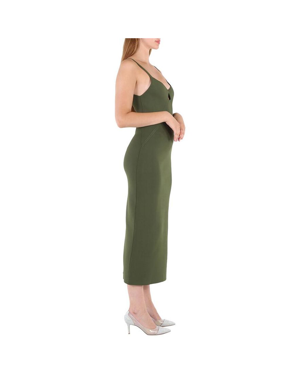 Khaite Green Ladies Seaweed Eden Knit Maxi Dress