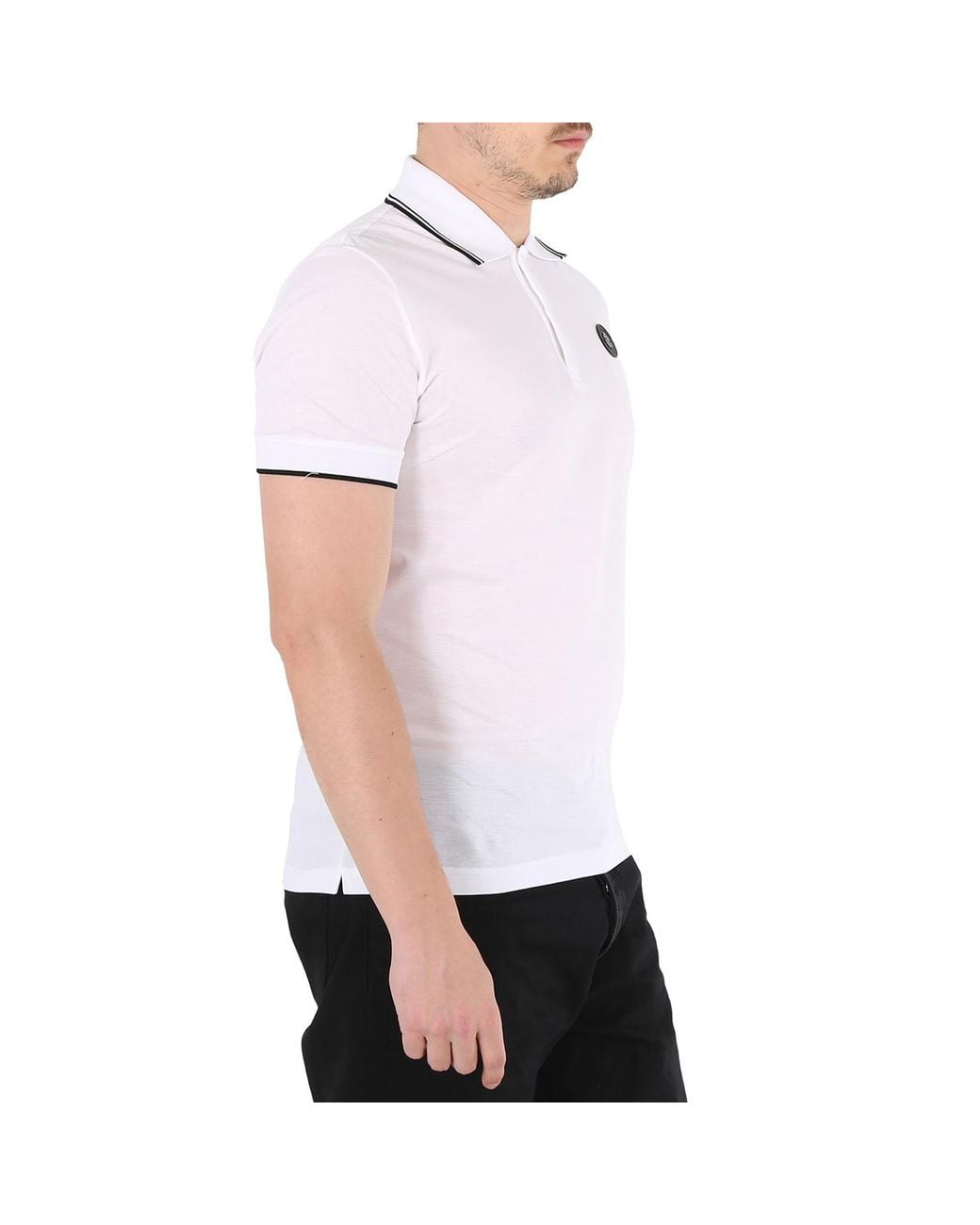 Roberto Cavalli White Optic Logo Polo Shirt for men