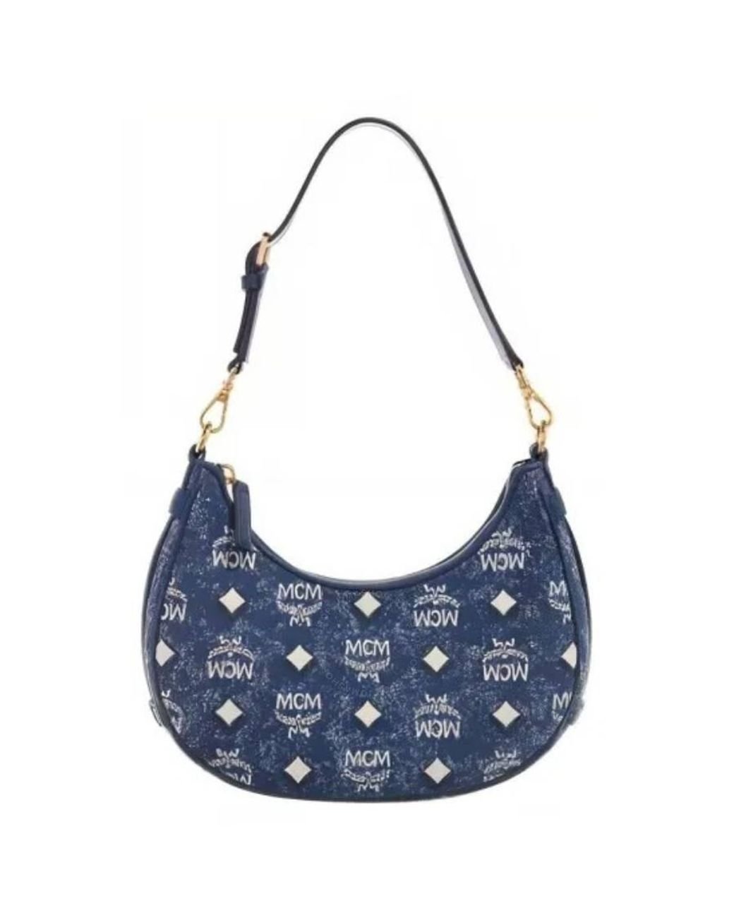 【関税込み】MCM Aren Crescent Hobo' shoulder bag Small Aren Crescent Hobo Bag in Visetos Cognac | MCM ®US