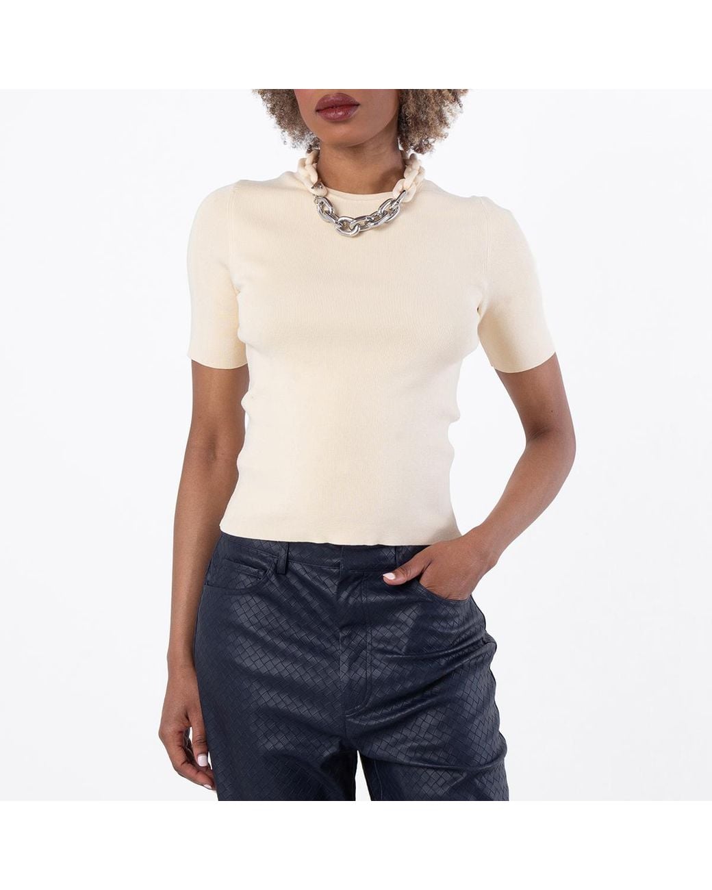 Rabanne Blue Paco Chain-Link Detail Cardigan for men