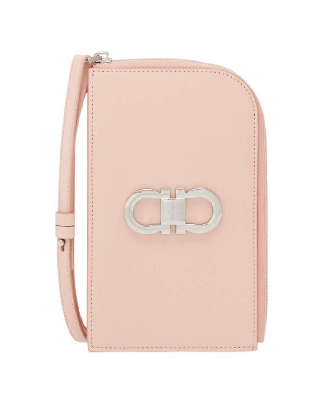 Ferragamo Pink Gancini Leather Smartphone Holder