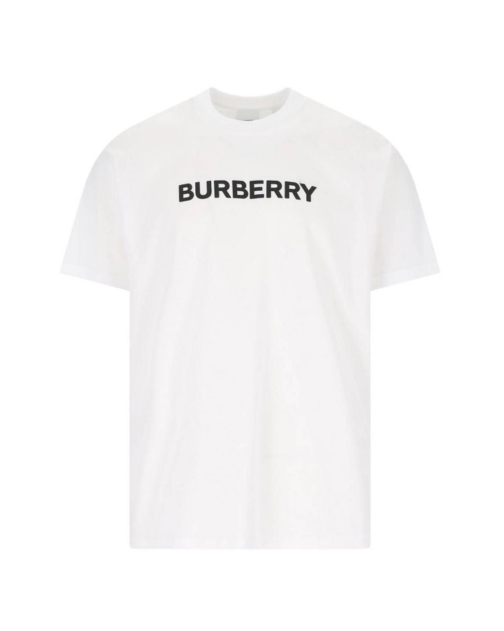 Burberry White Harriston Logo Cotton T-Shirt for men