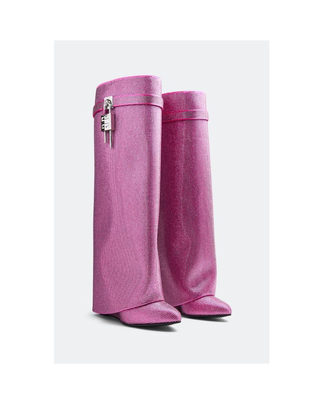 Givenchy Purple Shark Lock Pant Boots 90Mm_Neon for men