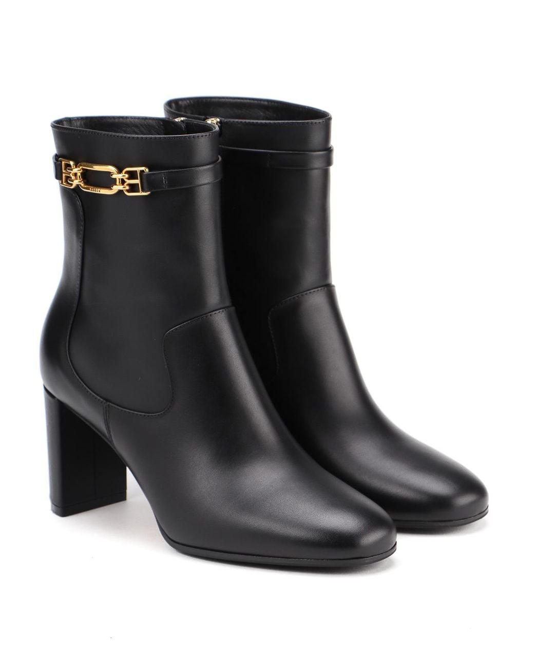 Bally Black Darcie Didi 75 Leather Boots, Brand Size 37 Us
