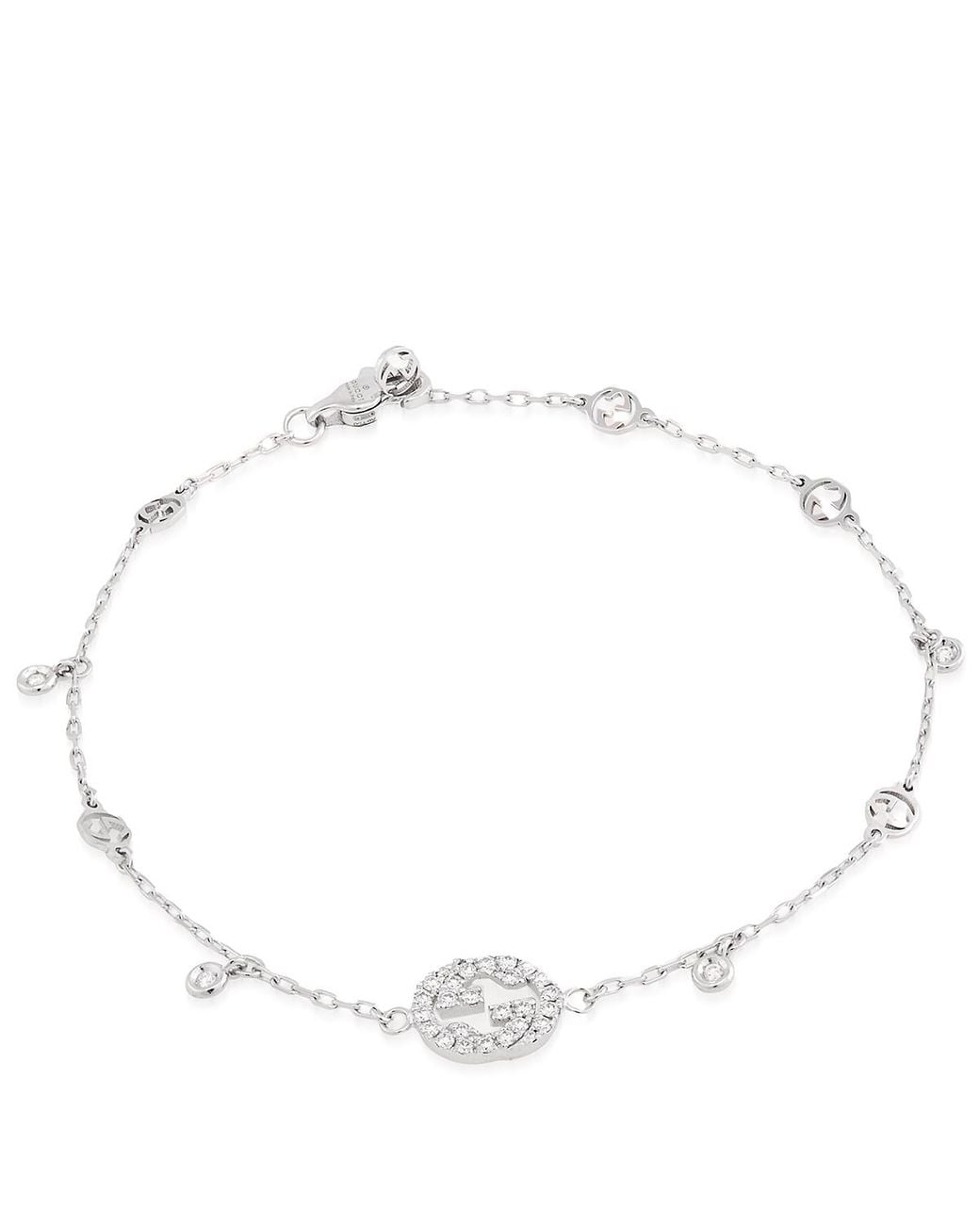 Gucci Metallic Interlocking G Diamond Bracelet for men