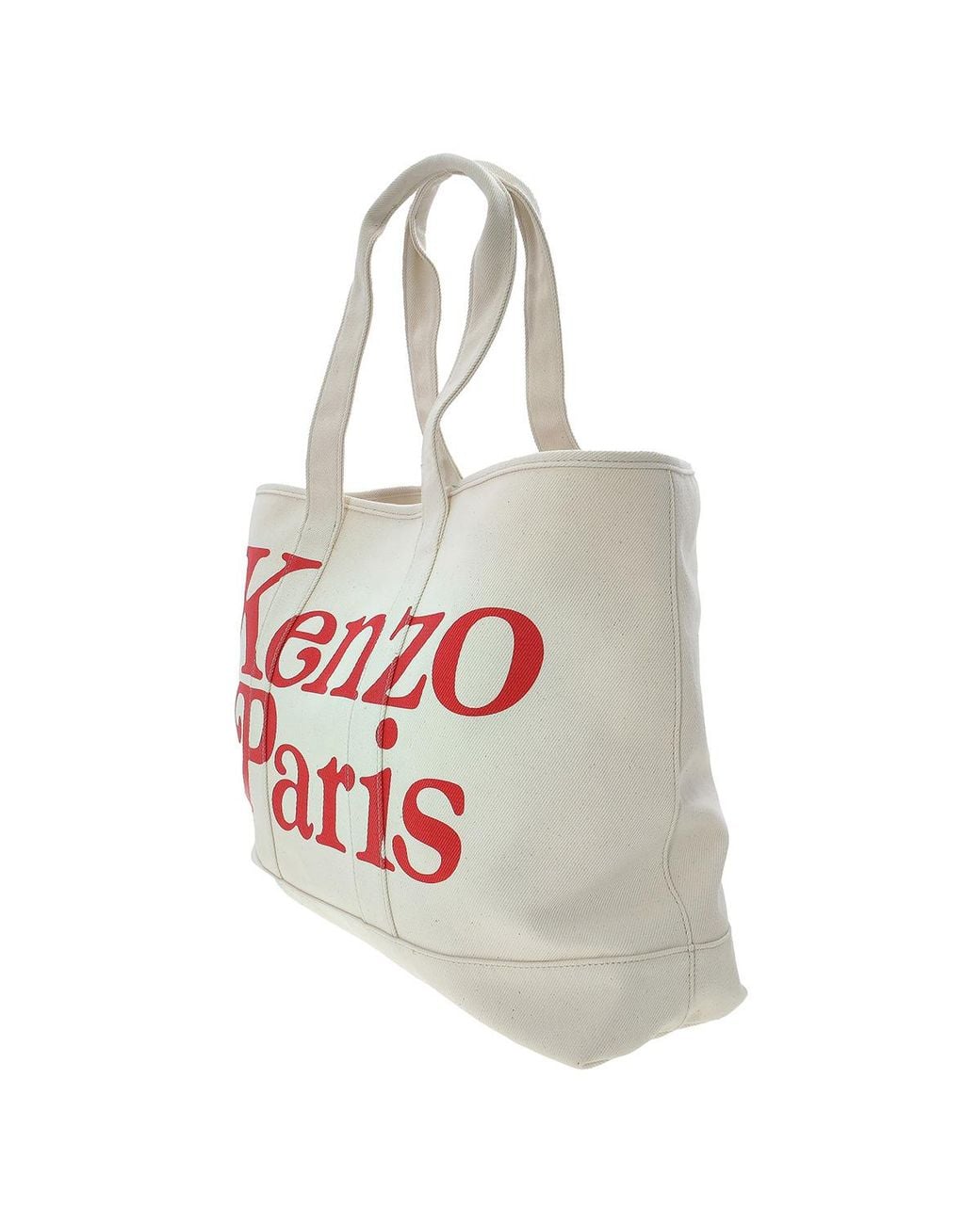 KENZO Red Printed Logo Tote Bag for men