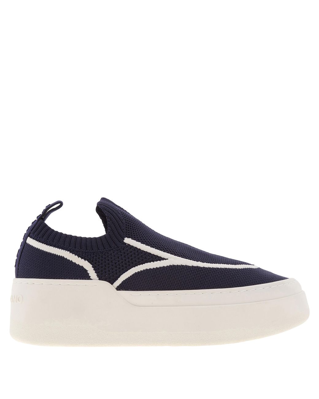 Ferragamo Blue Diana Technical Knit Slip-On Platform Sneakers for men