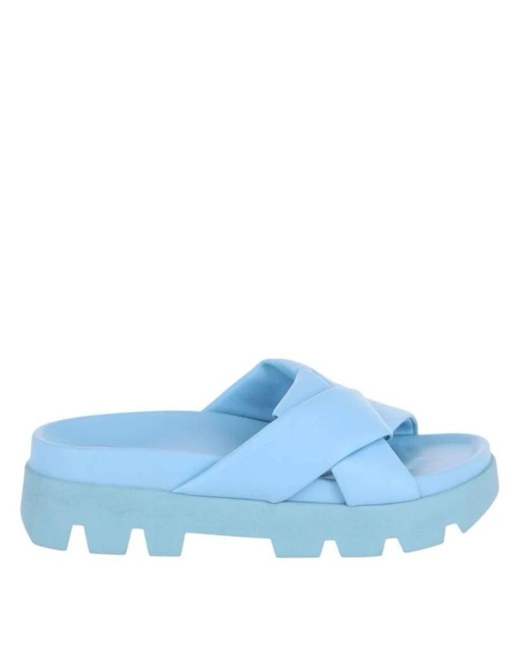 Ferragamo Blue Origami Knot Sporty Sliders