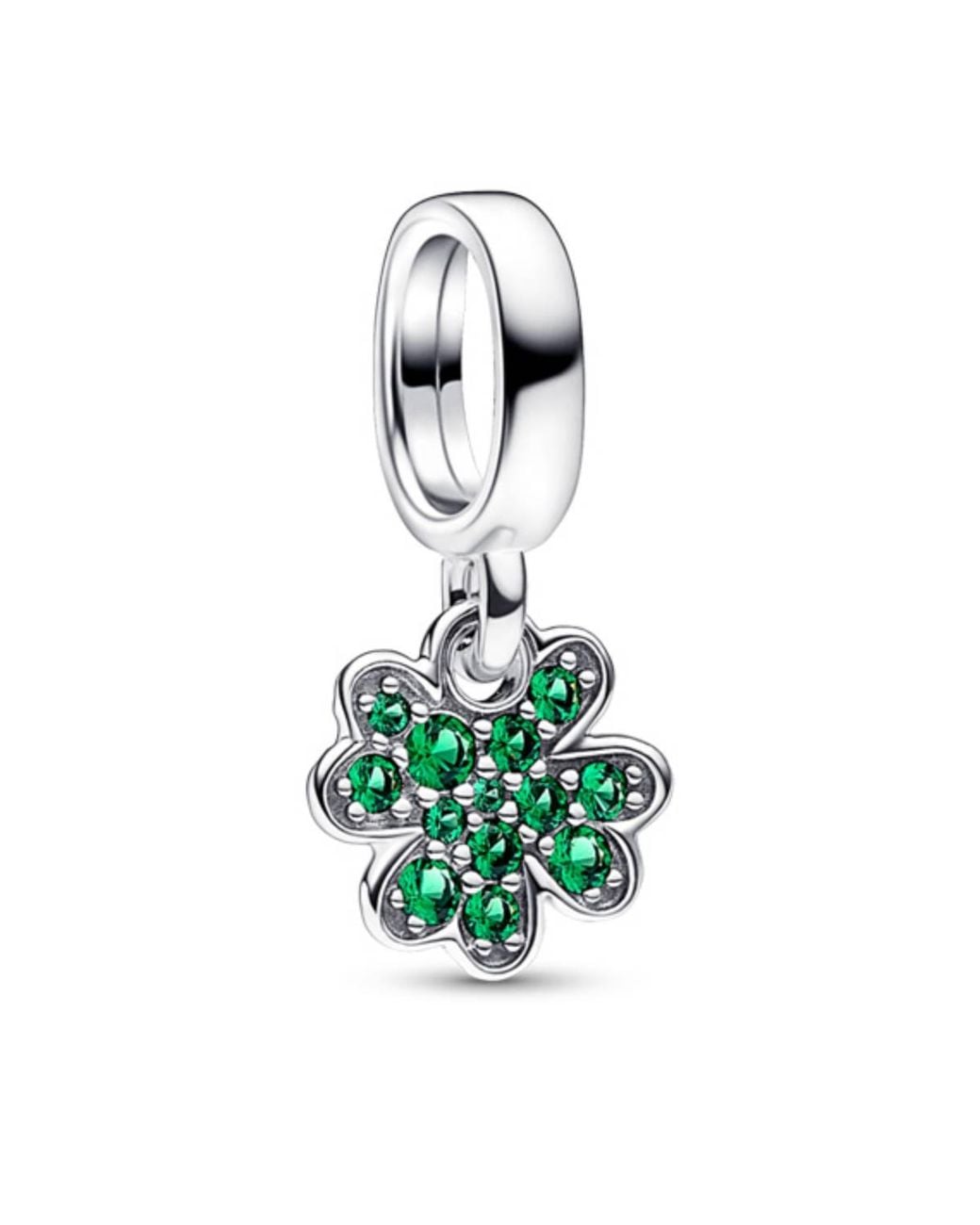 Pandora Green Four Leaf Clover Dangle Charm for men