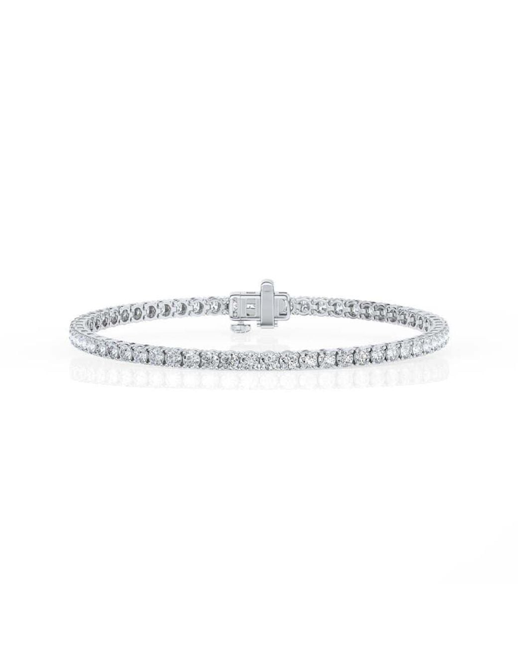 Brilliant Diamond White 5 Cttw Round Lab Grown Diamond Tennis Bracelet for men