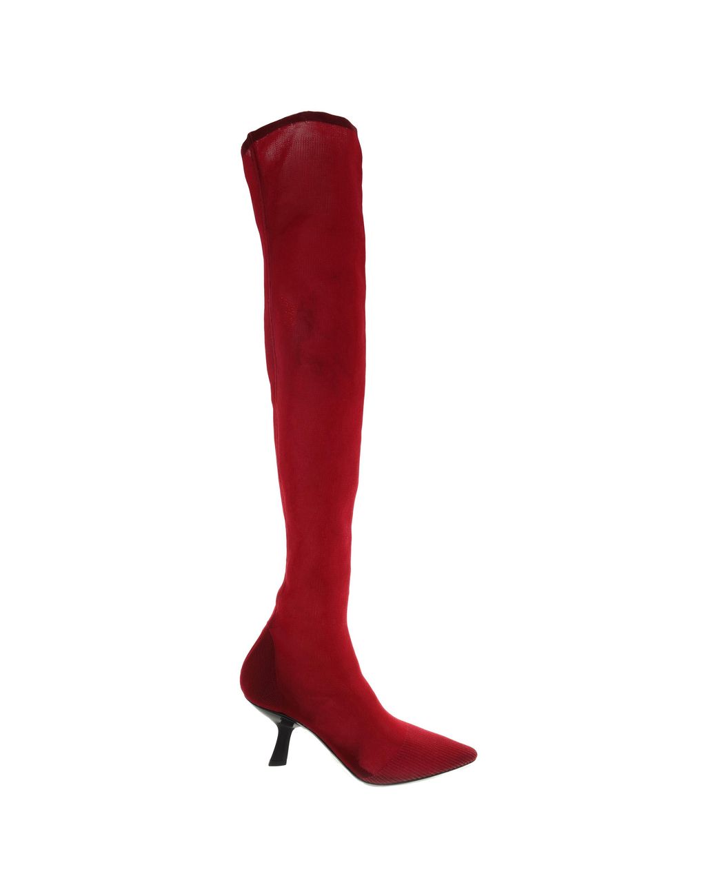 Ferragamo Red Ferragamo Over-The-Knee Stretch Boots, Size 7 C