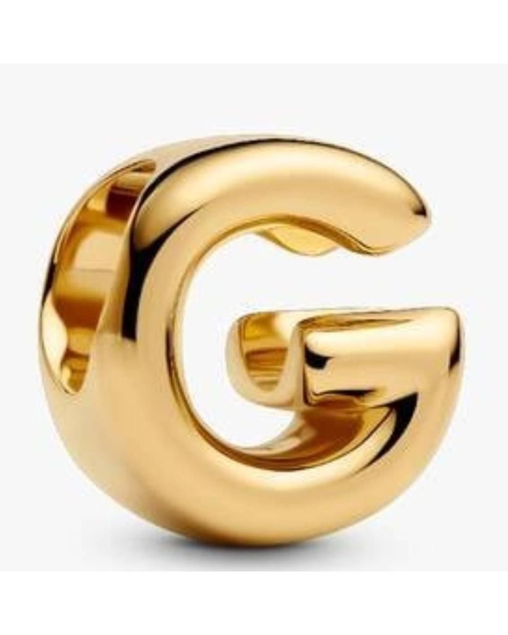 Pandora Metallic 14K-Plated Letter G Alphabet Charm for men