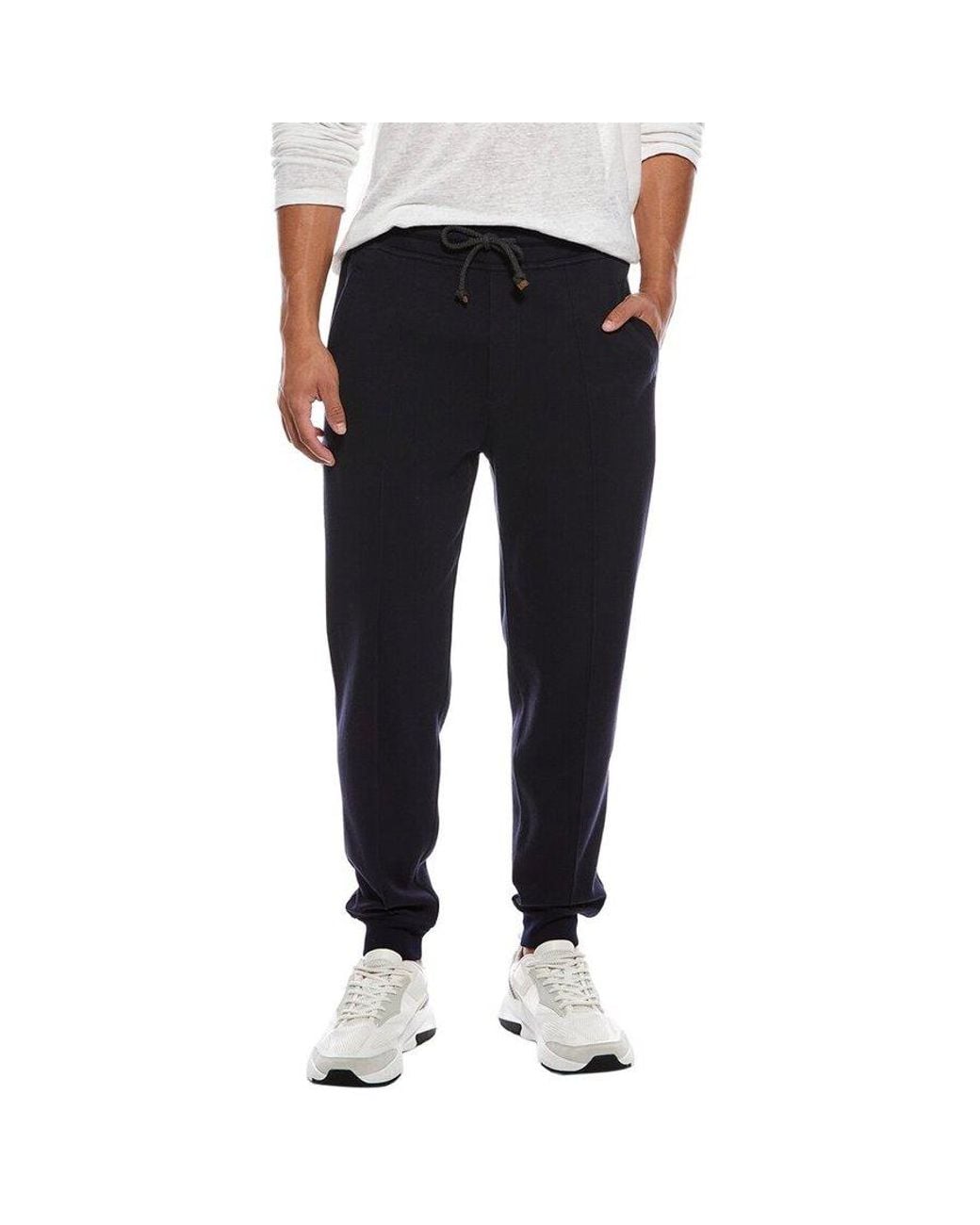 Brunello Cucinelli Black Tailored Jogger Trousers for men
