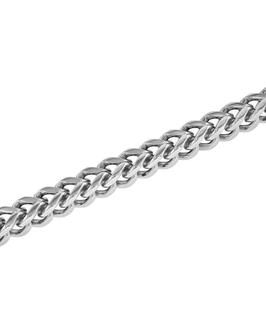 Robert Alton Metallic Stainless Steel 8Mm Franco Link Bracelet for men