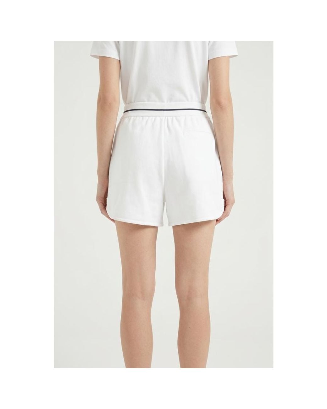 Brunello Cucinelli White Relaxed Cotton Shorts, Size Small for men