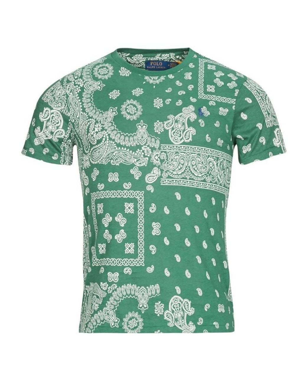 Polo Ralph Lauren Green Bandanna Cotton Jersey T-Shirt for men