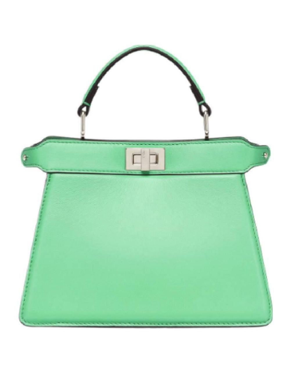 Fendi Green Iconic Peekaboo Iseeu Leather Bag for men