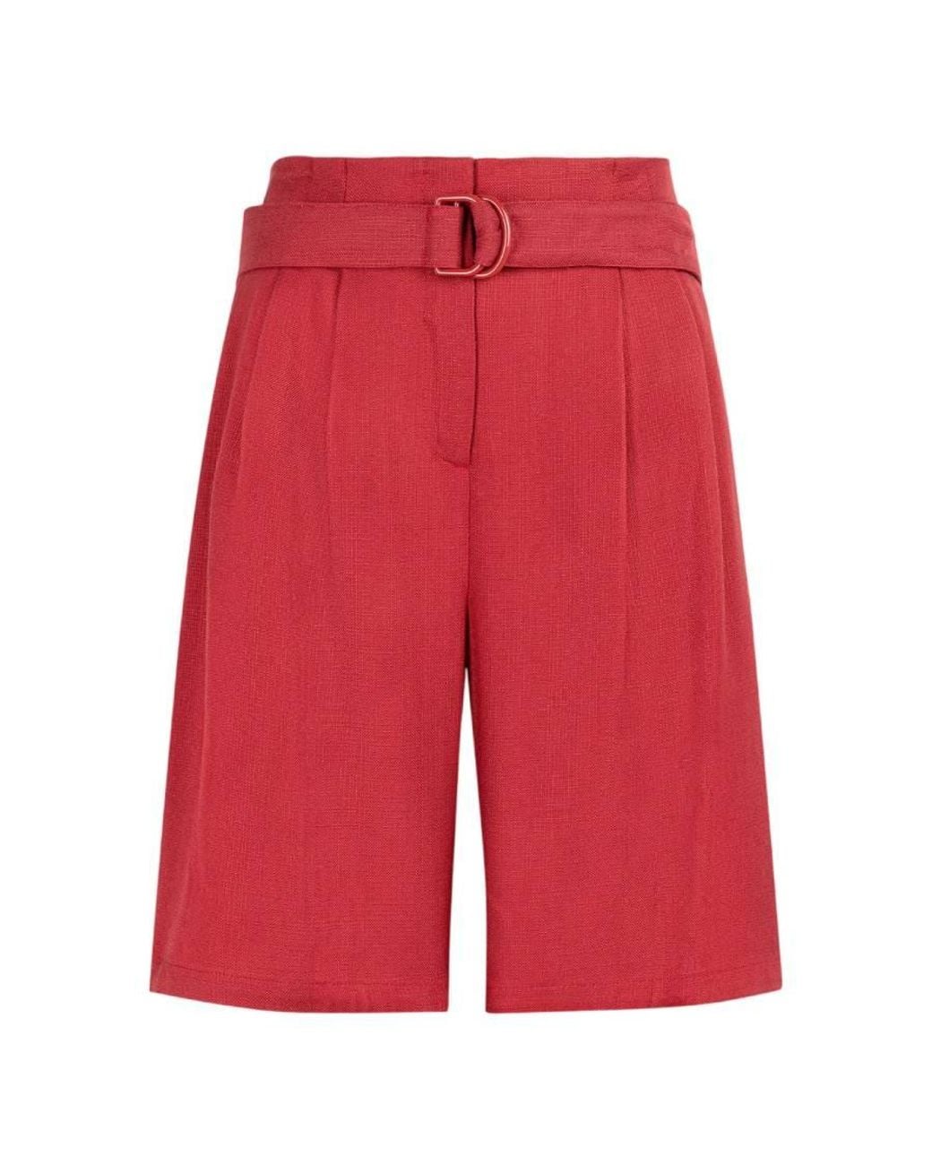 Roberto Cavalli Red High-Waist Wide-Leg Shorts, Brand Size 40 Us for men
