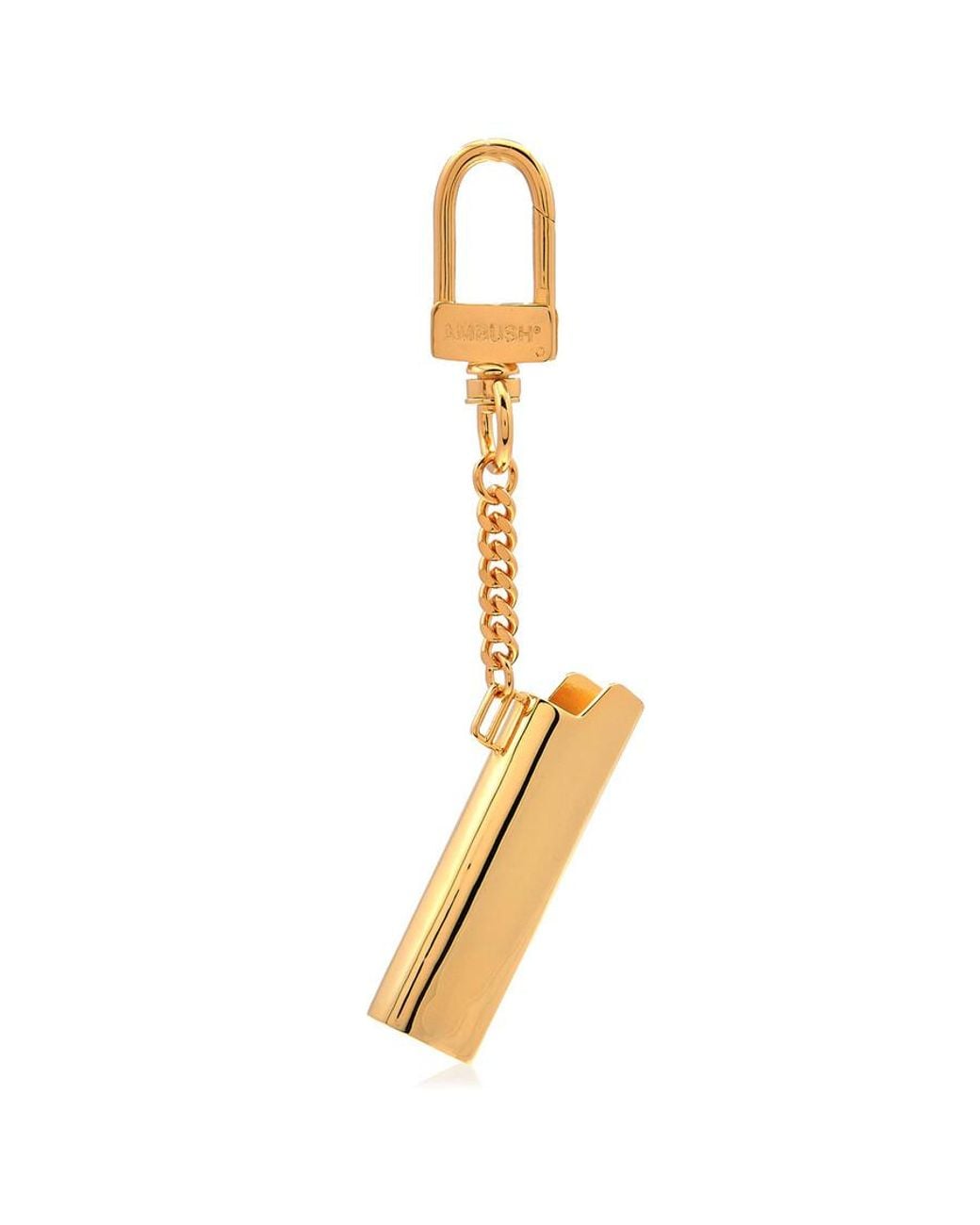 Ambush Metallic Debossed-Logo Lighter Case Key Chain for men