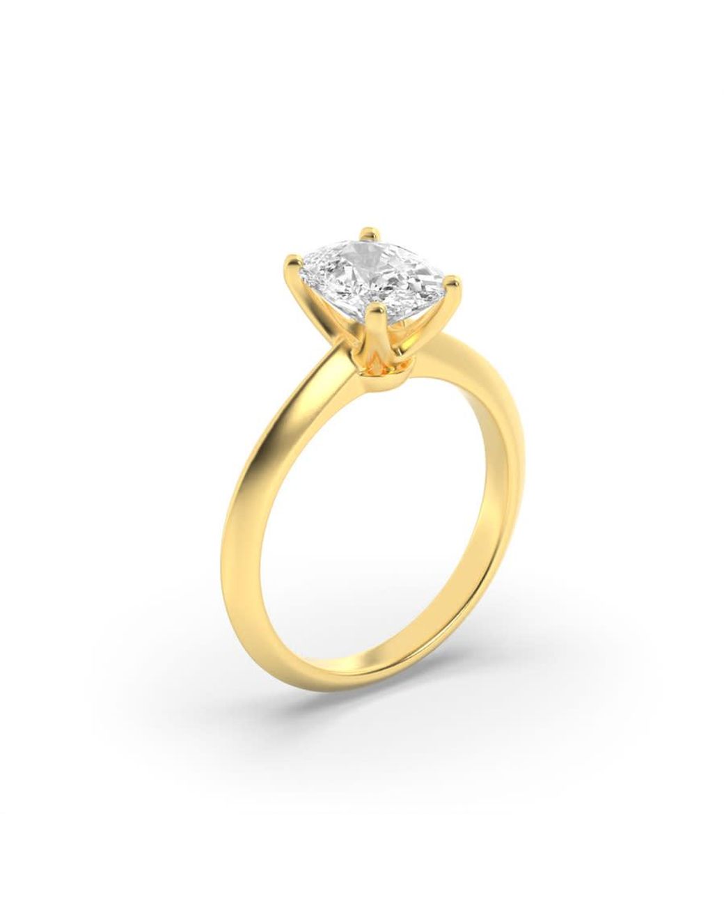 Mure And Co Metallic 2Ctw Elongated Cushion Shaped Lab Grown Diamond (F/Vs) Knife Edge Shank Solitaire Engagement Ring for men
