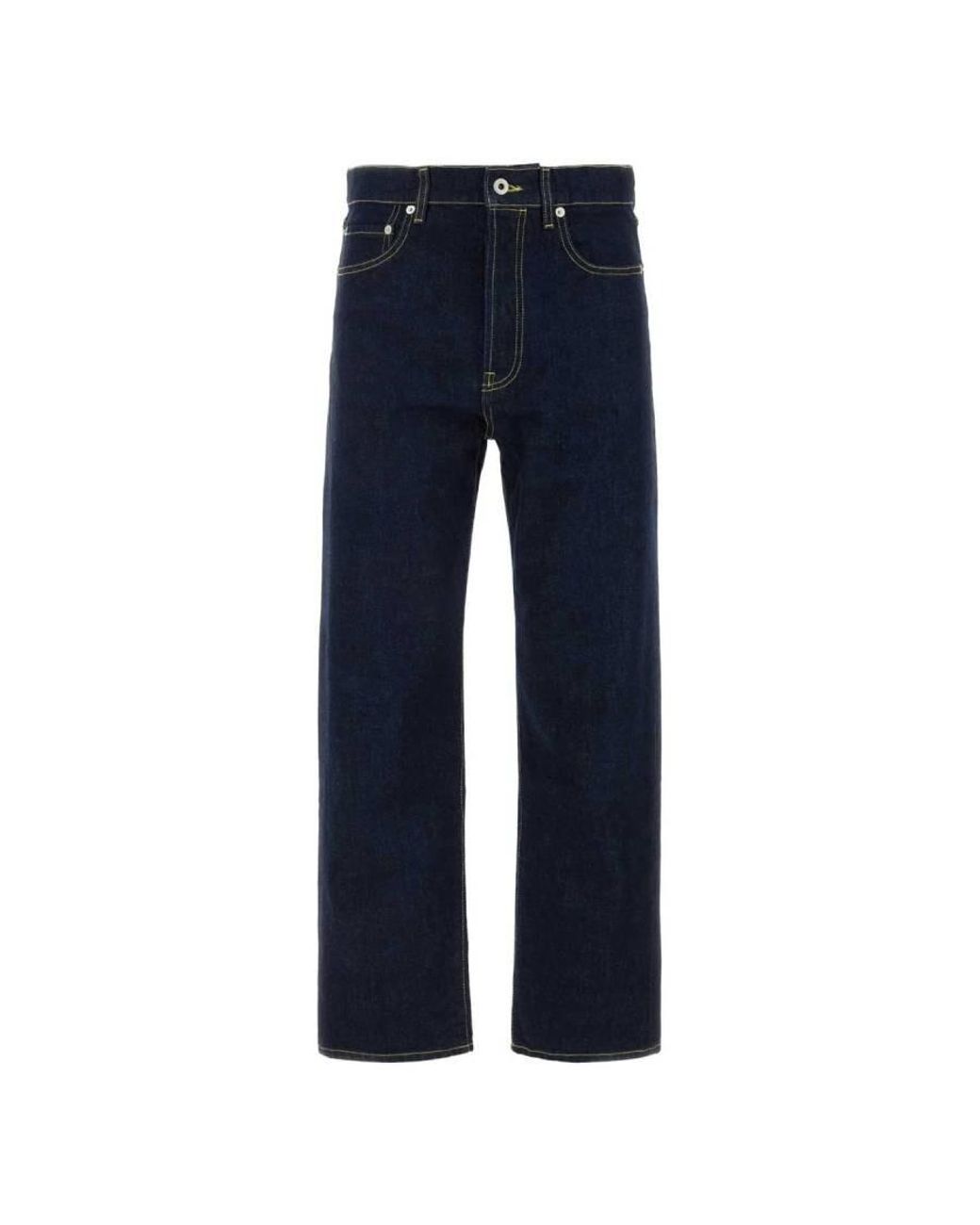 KENZO Asagao Straight Denim Jeans, Waist in Blue for Men | Lyst
