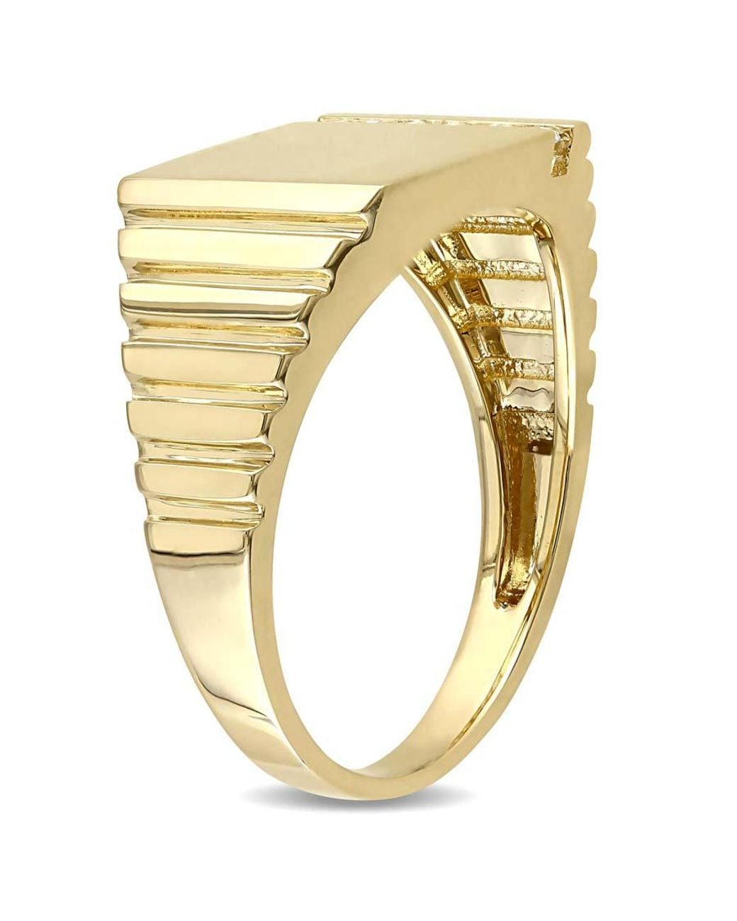 Amour Metallic 1/10 Ct Tw Diamond Signet Ring for men