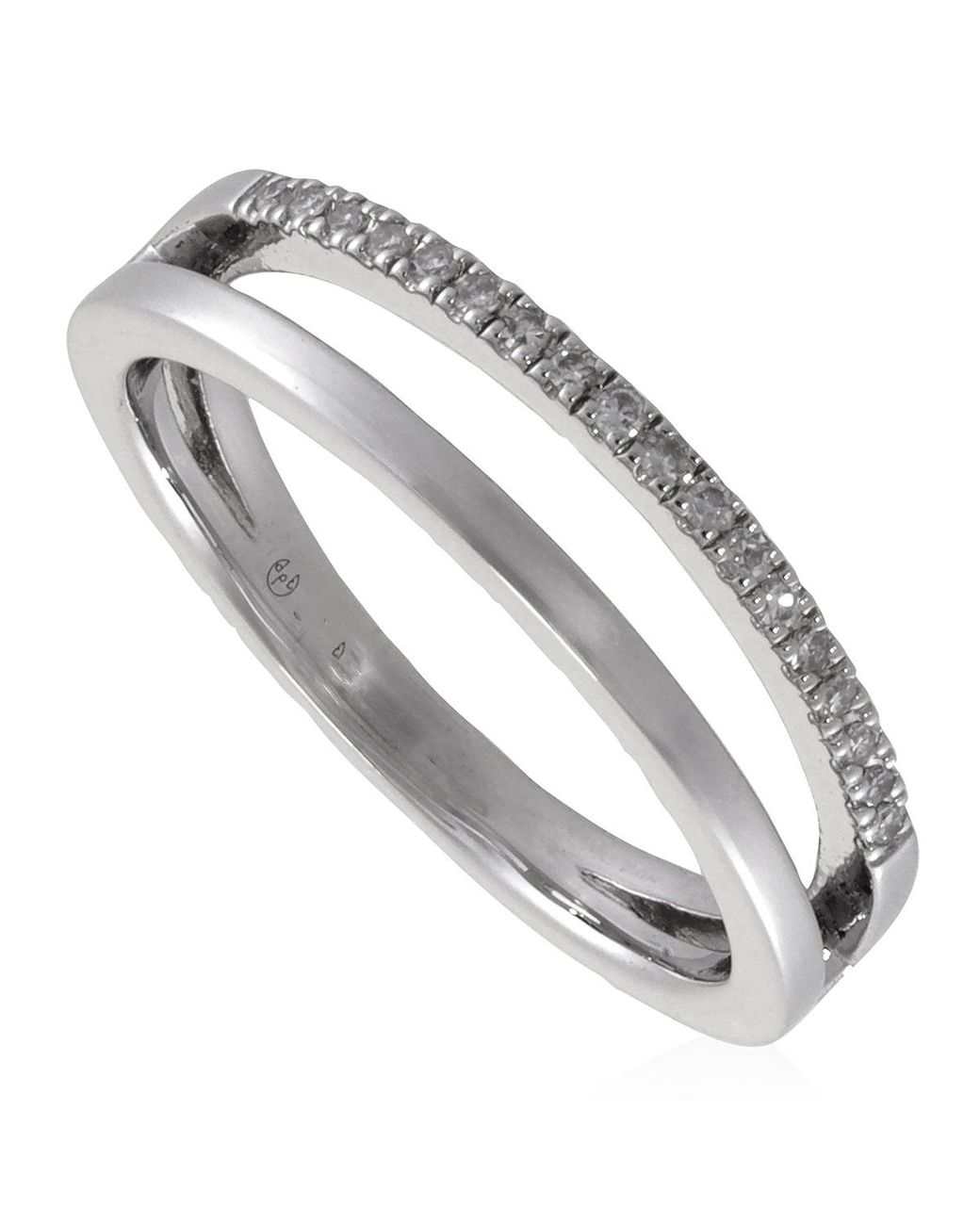Diamanti Per Tutti Metallic Duo Diamond Embellished Ring for men