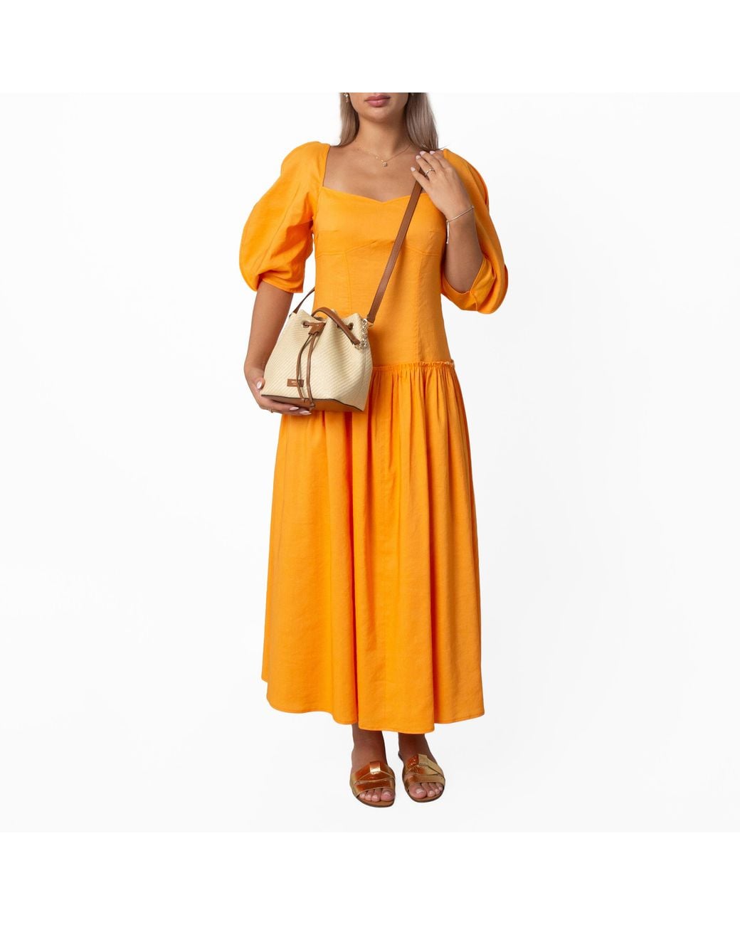Jimmy Choo Natural Juno/S Raffia Bucket Bag