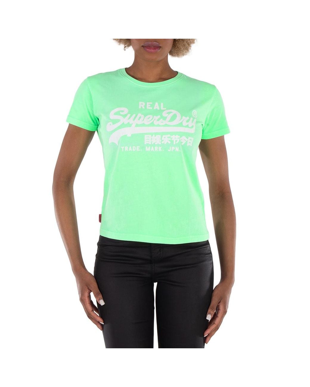 Superdry Green Vl Graphic Fitted Tee, Brand Size 10 (Us