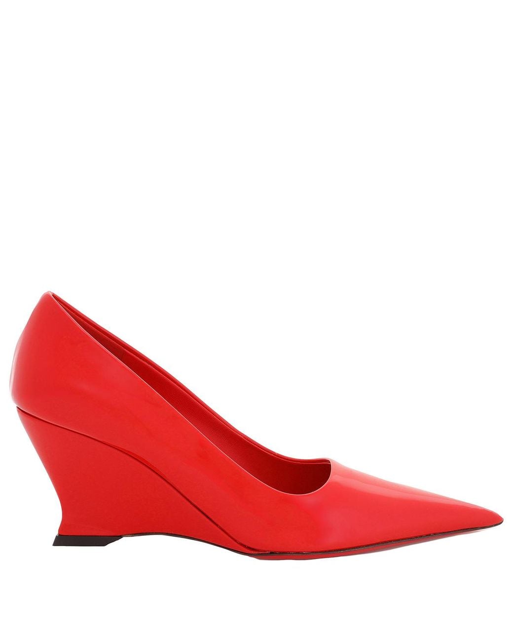 Ferragamo Red Ferragamo Ladies Viola Wedge-Heeled Pumps