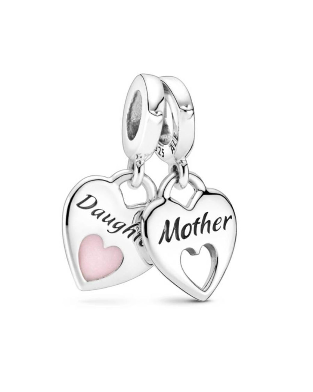 Pandora Metallic Double Heart Split Dangle Charm for men