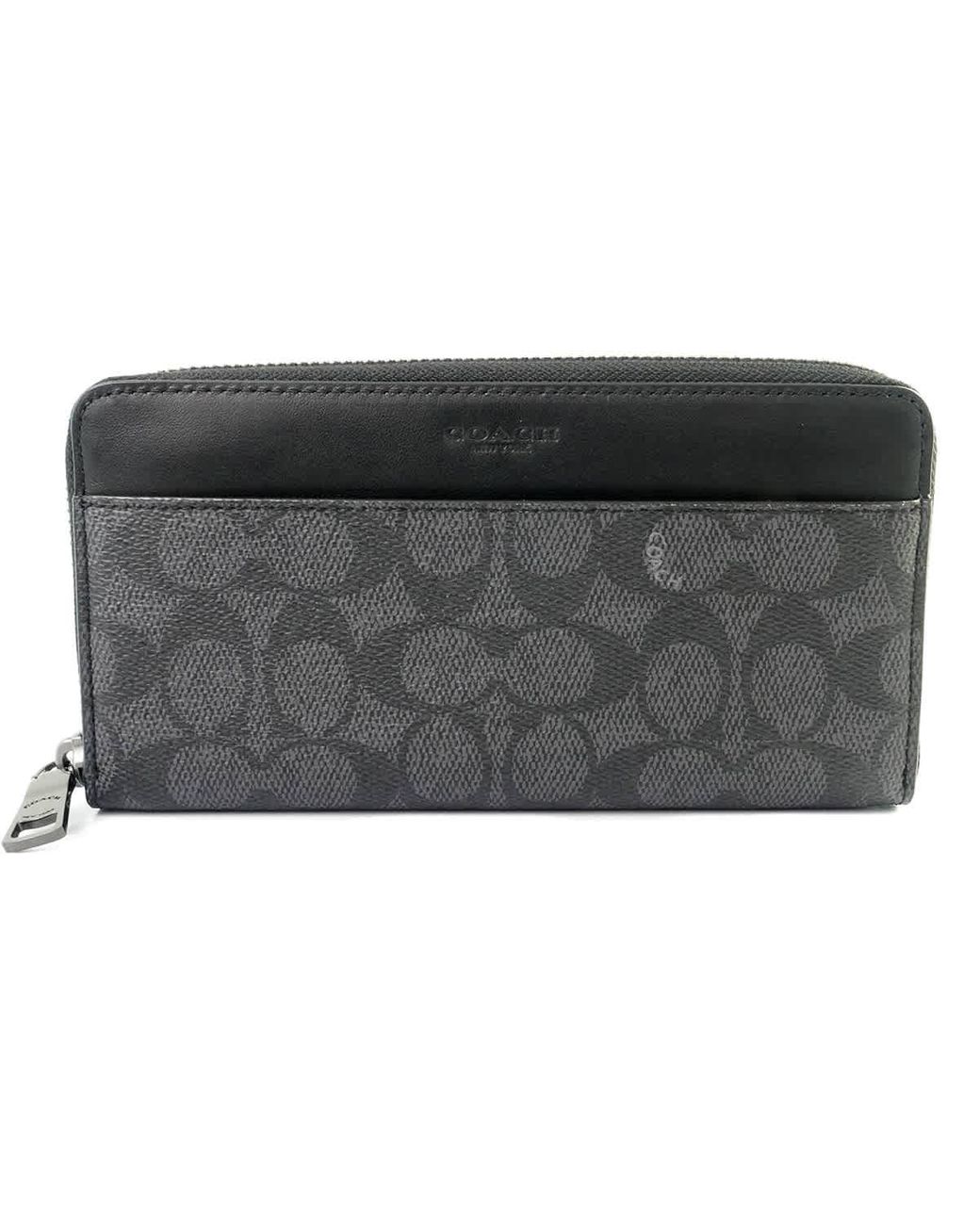 COACH Signature Canvas Accordion Wallet in Black | Lyst UK