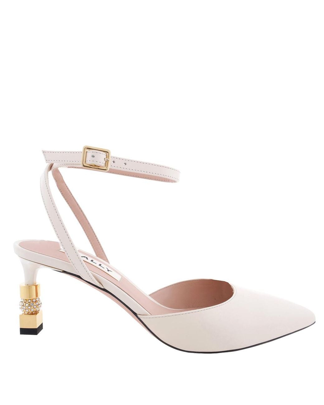 Bally White Tatjana 65 Pointed-Toe Leather Pumps, Brand Size 36 Us