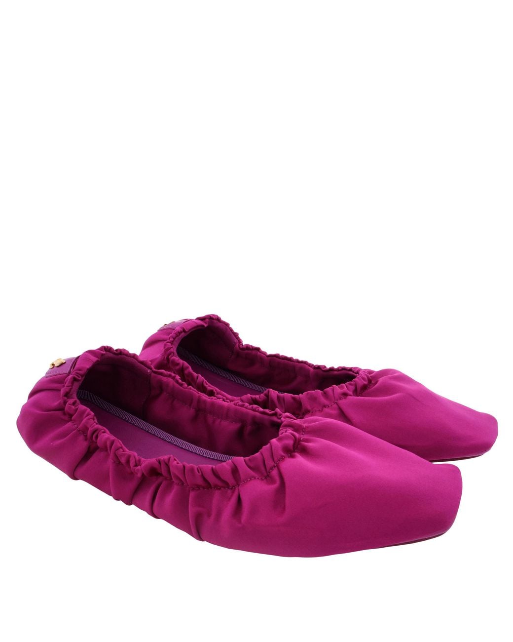 Jimmy Choo Purple Bardo Satin Ballerina Flats, Brand Size 34.5 Us