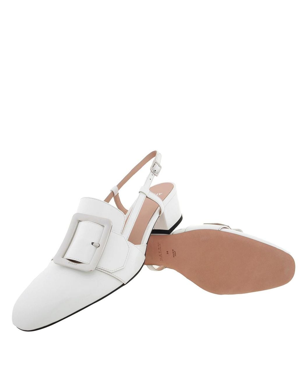 Bally White Jasmine Patent Leather Pumps