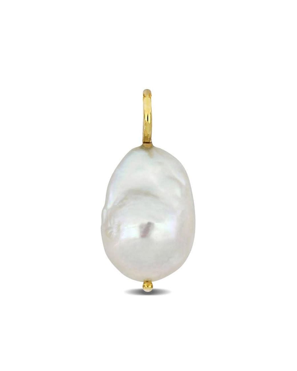 Amour Metallic 13-14Mm Cultured Freshwater Baroque Pearl Pendant for men