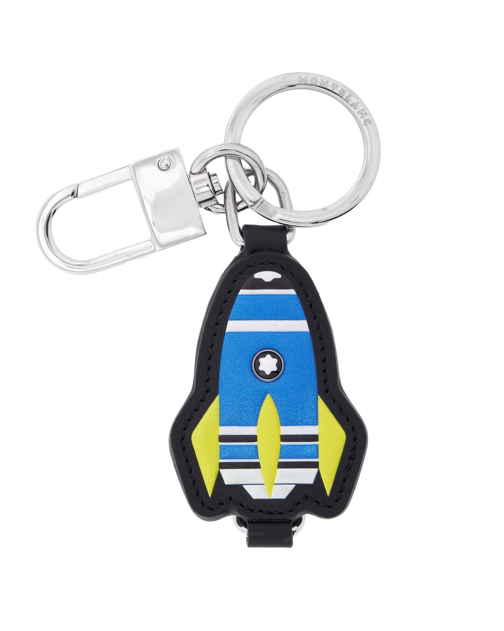 Montblanc Blue Soft Grain Rocket Leather Key Fob