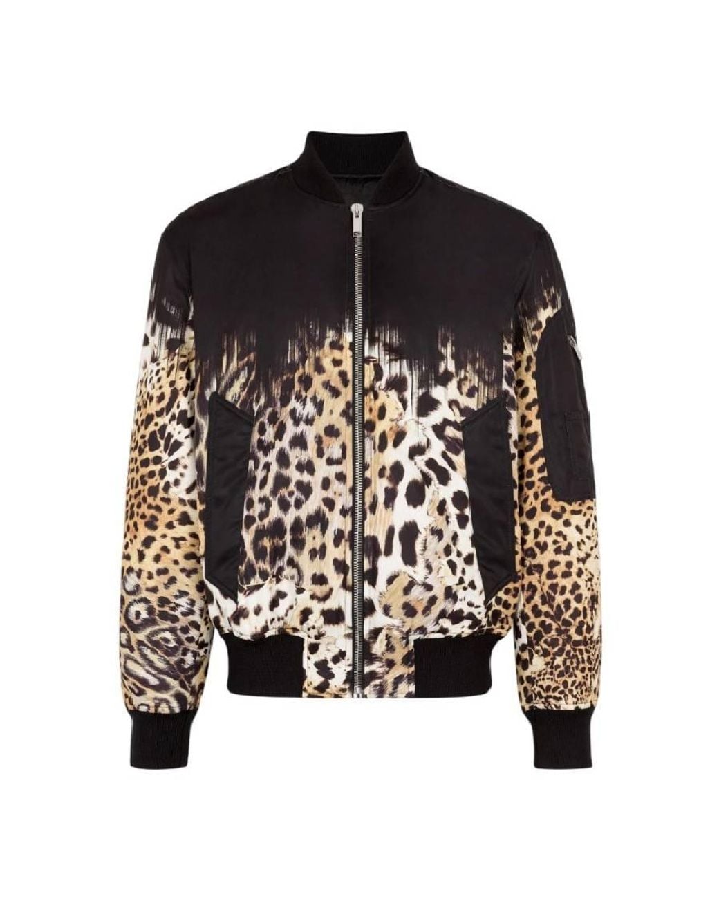 Roberto Cavalli Black Queen Of Sicily Printed Bomber Jacket, Brand Size 50 Us for men