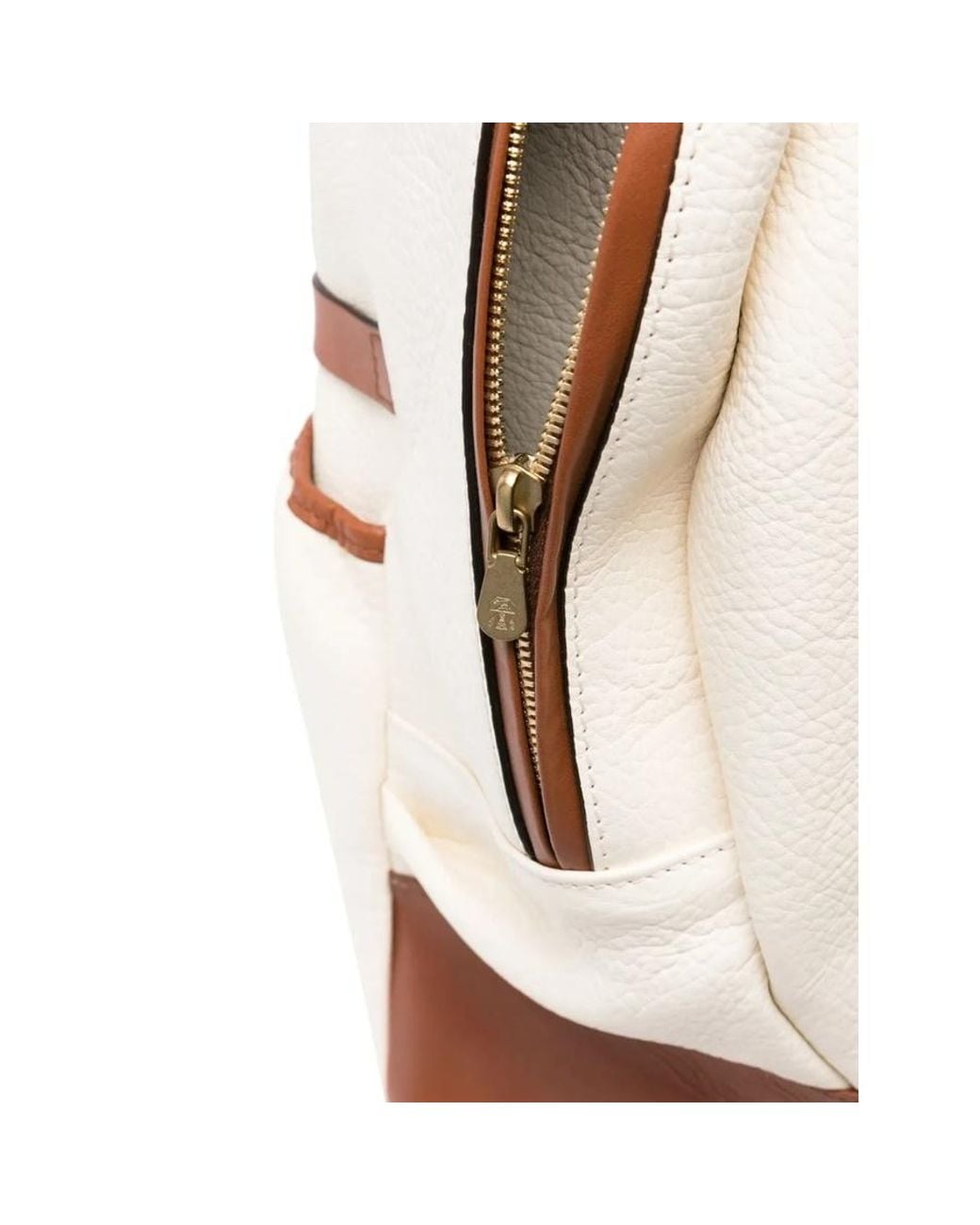 Brunello Cucinelli Brown Off Leather Backpack for men