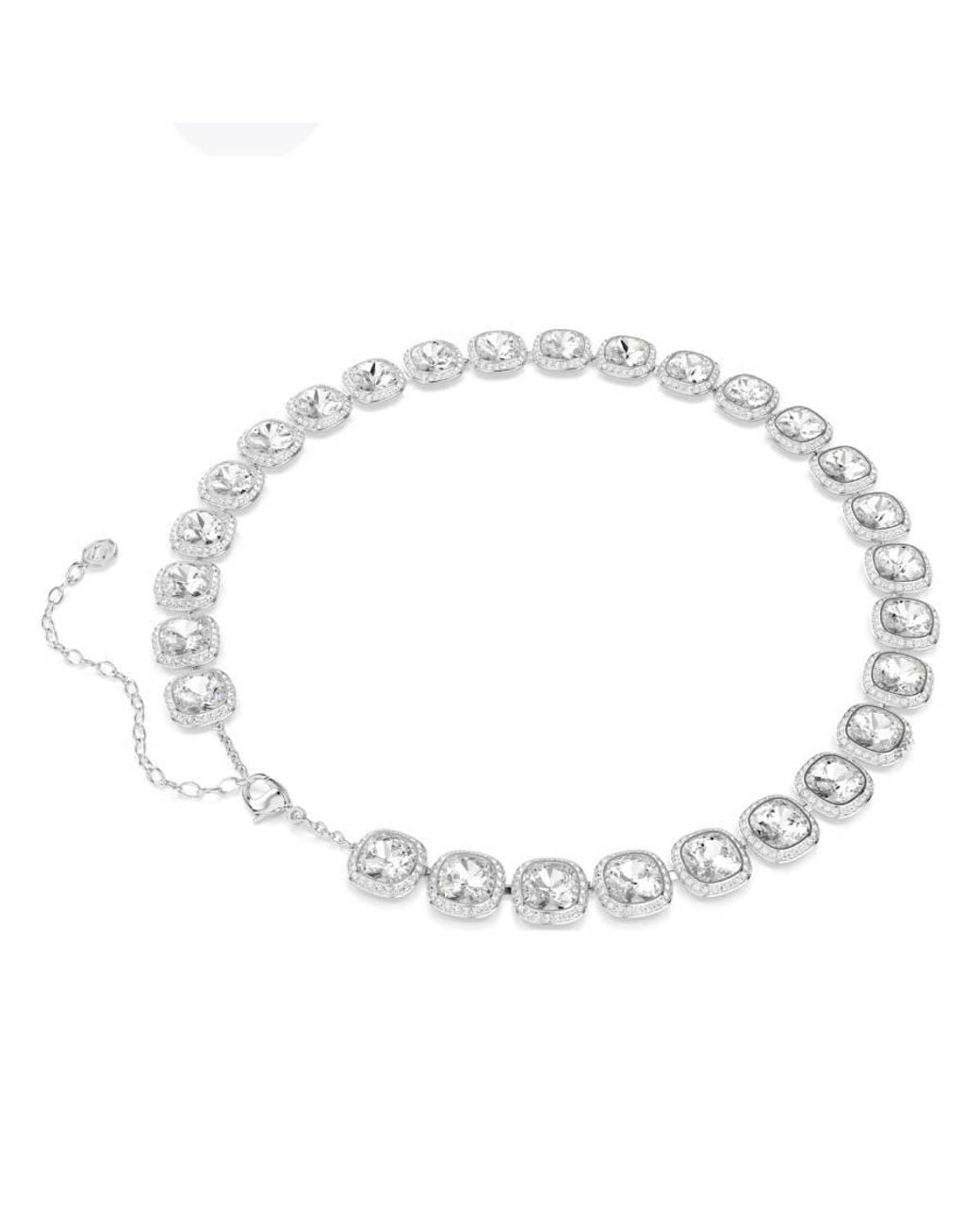 Swarovski Metallic Una Angelic Rhodium Plated Crystal Necklace