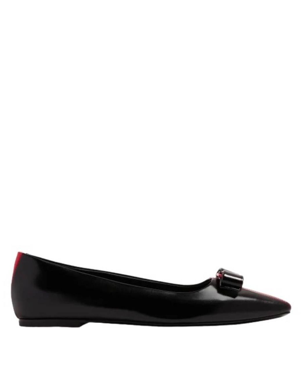 Ferragamo Black Ferragamo Vara Bow Leather Ballet Flats