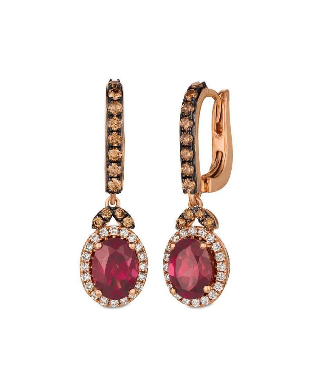 Le Vian Red Ladies Raspberry Rhodolite Earrings Set for men