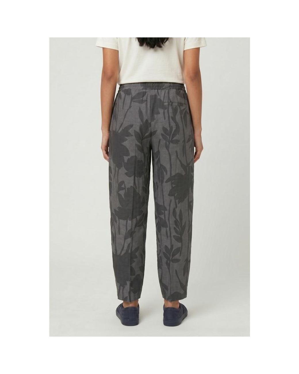 Brunello Cucinelli Gray Linen Relaxed Trousers, Brand Size 48 (Us for men
