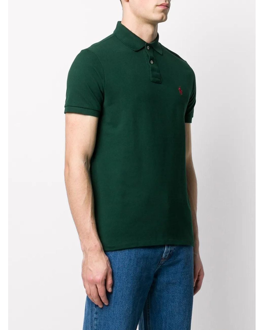 Polo Ralph Lauren Green Iconic Mesh Polo Shirt for men