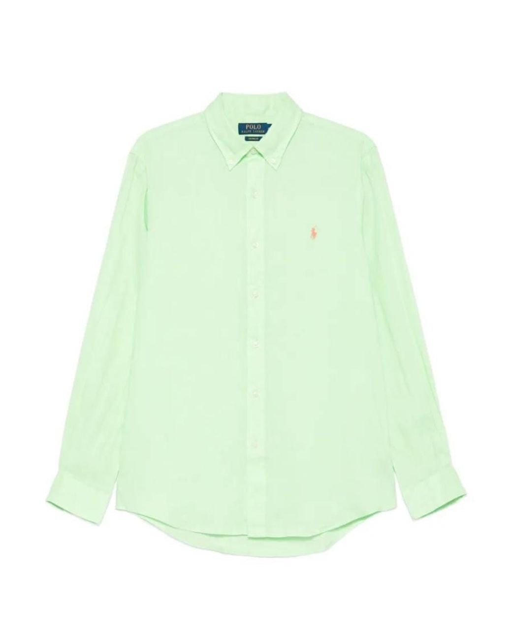 Polo Ralph Lauren Green Custom Fit Linen Shirt for men
