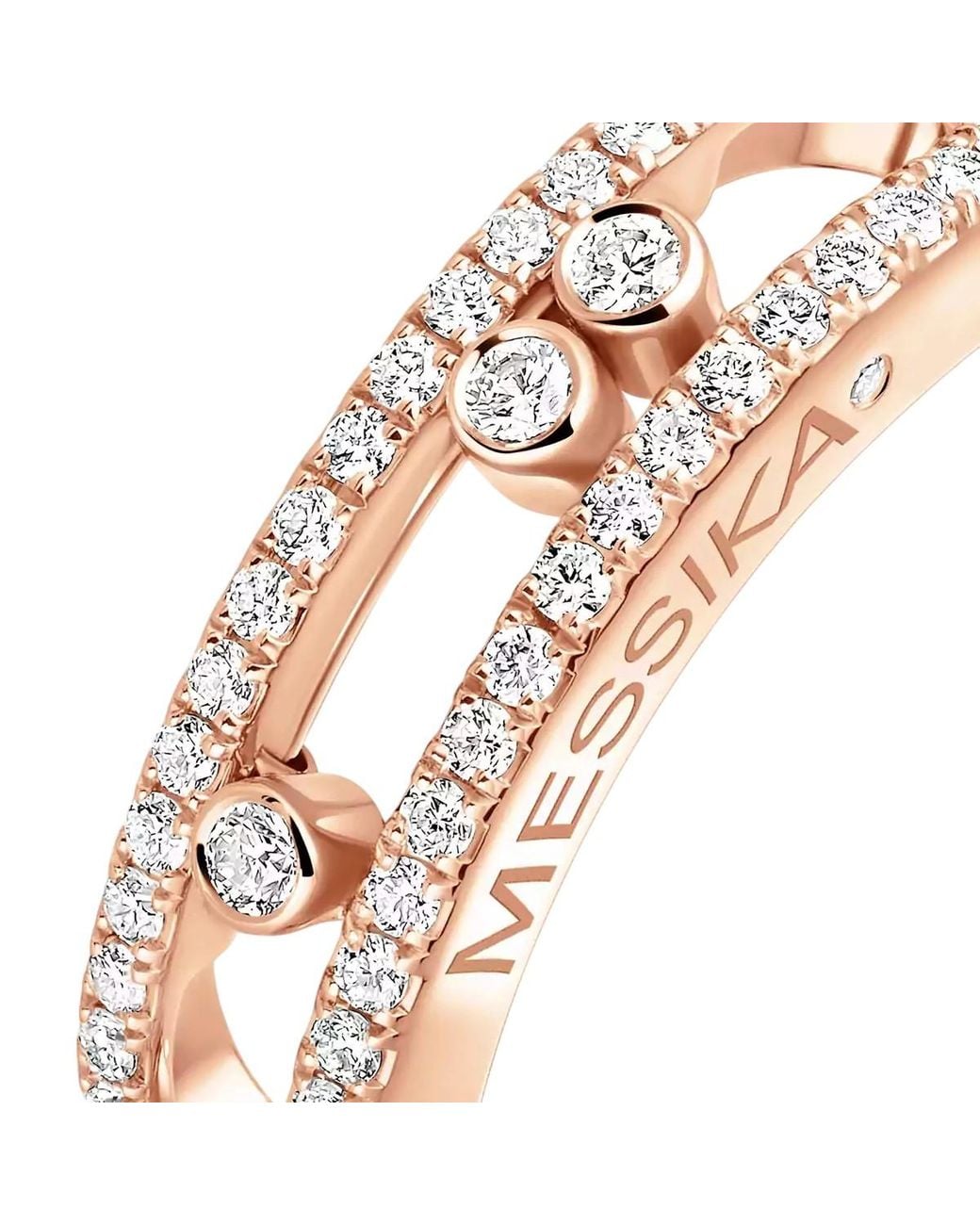 Messika Pink Baby Move Pave 18K Rose Ring for men